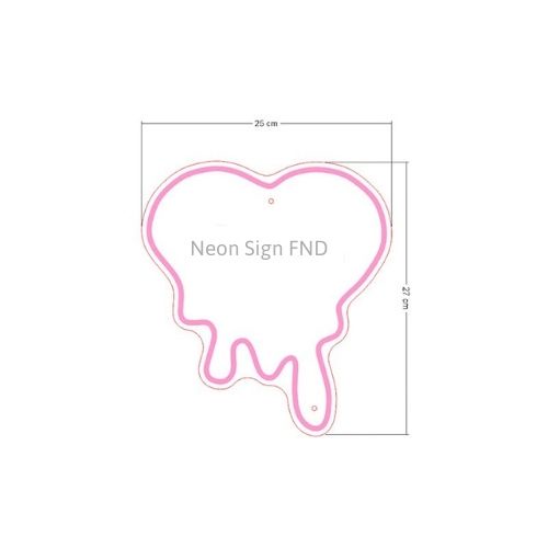 Đèn Neon Sign Trang Trí Decor neon checkin tiktok Trái Tim Tan Chảy