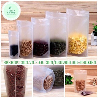 Bịch 50 chiếc túi zip trong mờ đựng bánh kẹo hạt mứt nhiều kích thước