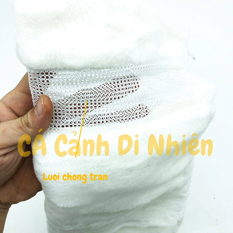 Túi lọc nước CHỐNG TRÀN 2 lớp bông giữ cặn hồ cá bông SIZE 48x20 cm