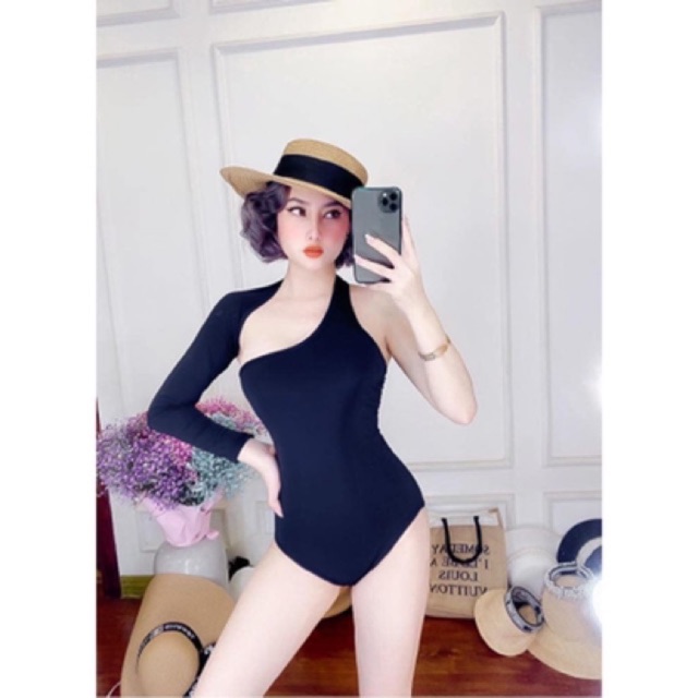 Kimstore_bikini: Bikini/ Đồ bơi tay dài lệch vai kèm ảnh thật và feedback