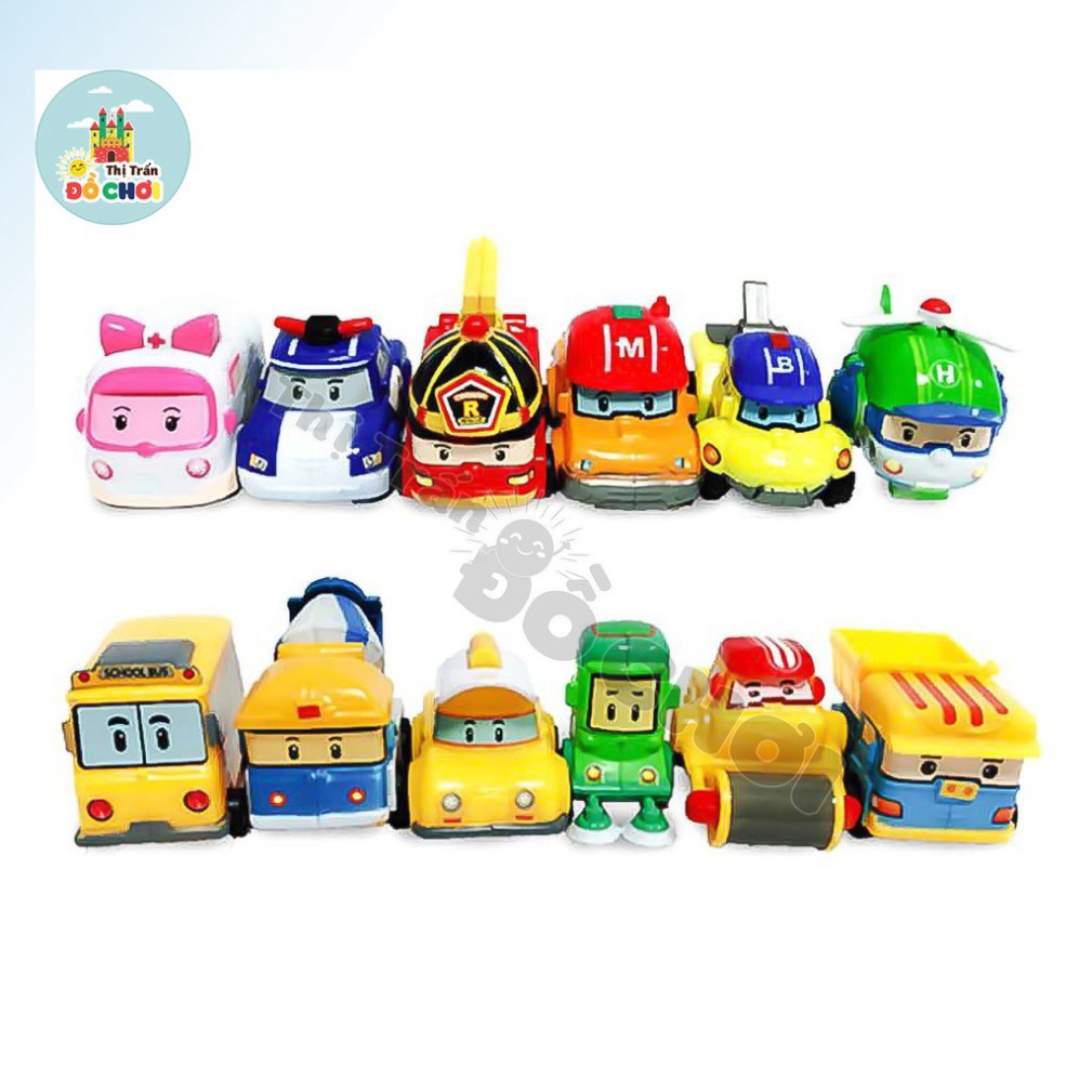 [G08] Bộ xe đồ chơi mô hình robocar poli chạy trớn nhựa cho bé trai - Thị trấn đồ chơi S020