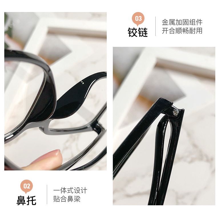MẮT KÍNH GIẢ CẬN GỌNG FORM TRÒN 2 CHẤM D49