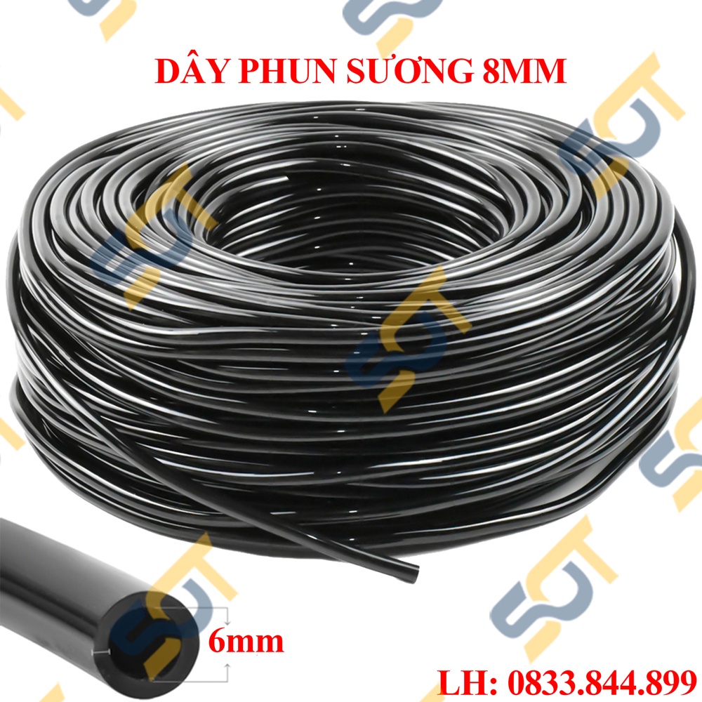 [BÁN MÉT] Dây phun sương 8mm nối ống mềm bán mét giá rẻ (Phun sương - khí nén - nhà vườn)