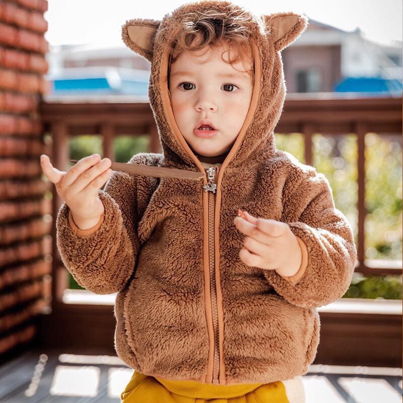 Áo lông tai gấu Bebezoo