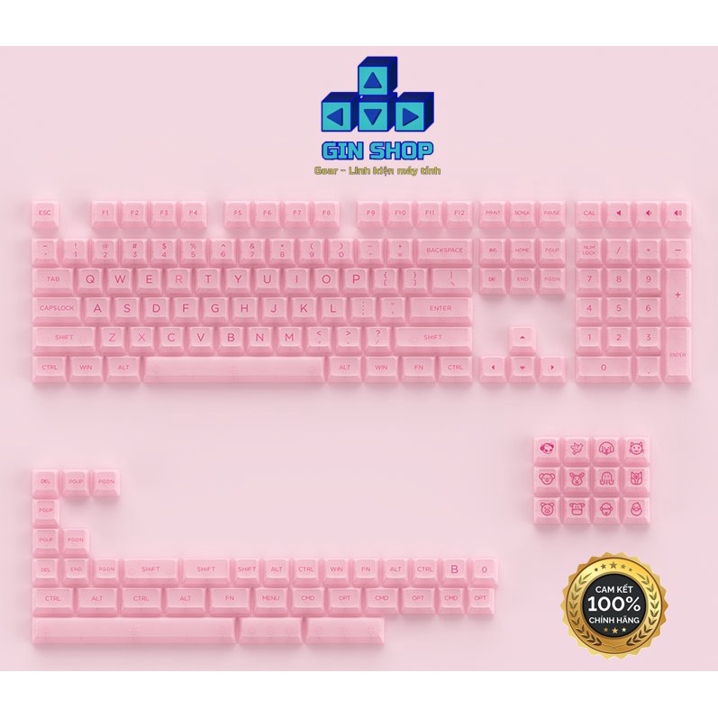 Nút bàn phím AKKO Keycap set – White - Black - Pink - Clear - Tiffany Blue (PC / ASA-Clear profile / 155 nú