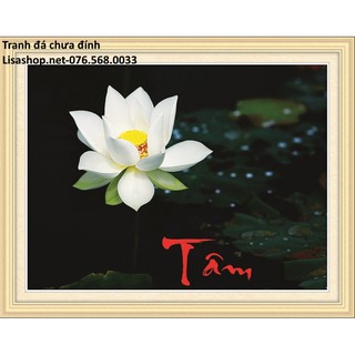 Tranh đính đá CHỮ TÂM 88700(64x50cm) chưa đính