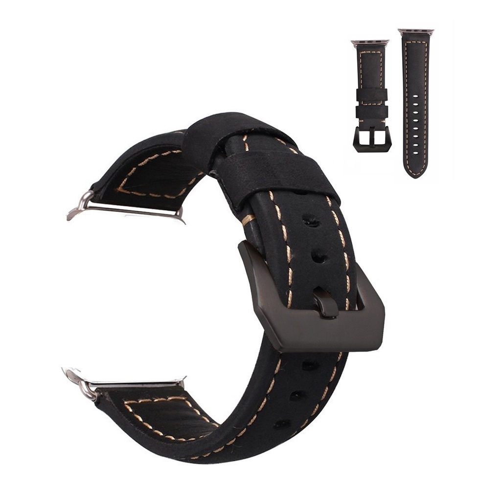 Dây da thay thế dành cho đồng hồ Apple Watch Series 1 2 3 4 5 6 SE 38mm 40mm 42mm 44mm Series 7 41mm 45mm