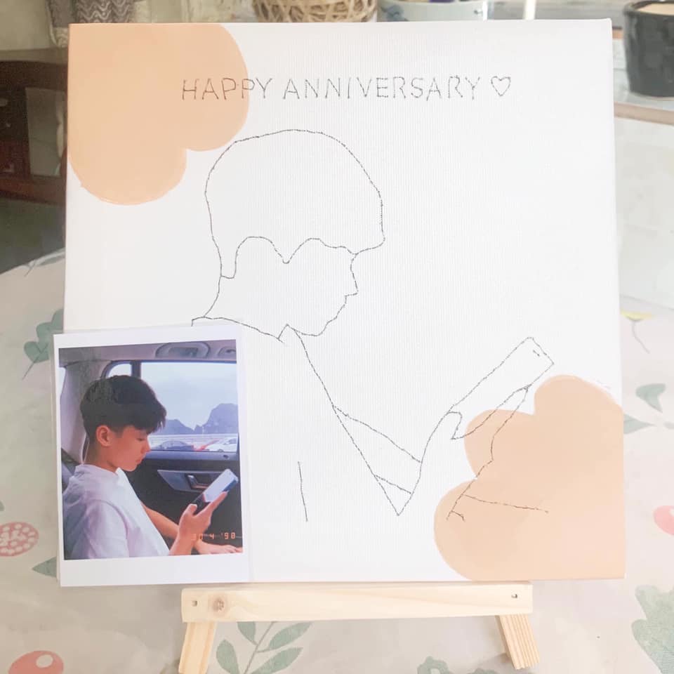 Tranh canvas chọc sẵn ảnh theo yêu cầu