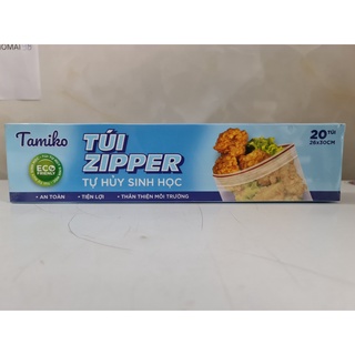 [SIZE LỚN (26 x 30)cm] TÚI ZIPPER ĐỰNG THỰC PHẨM THÂN THIỆN MÔI TRƯỜNG [VN] TAMIKO Zipper Food Bag