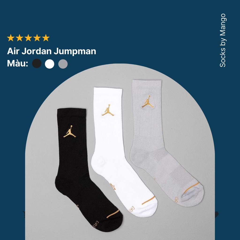 Tất bóng rổ Jordan logo vàng