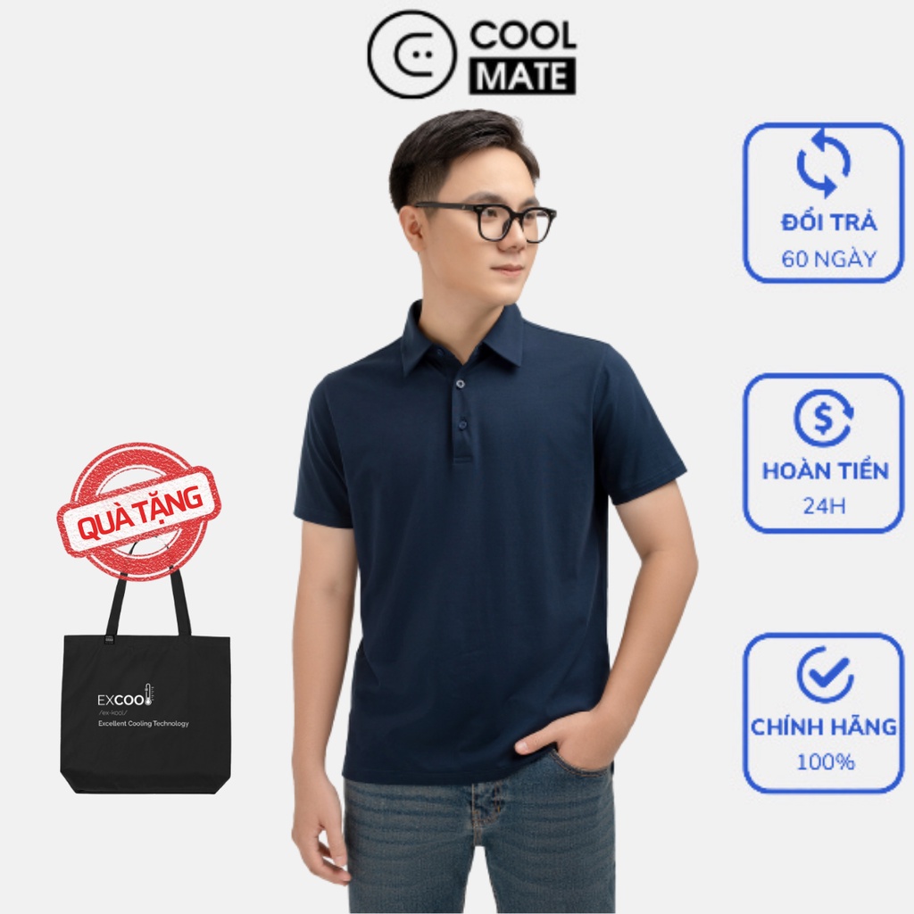 Áo Polo nam Excool khô thoáng chống nhăn thương hiệu Coolmate