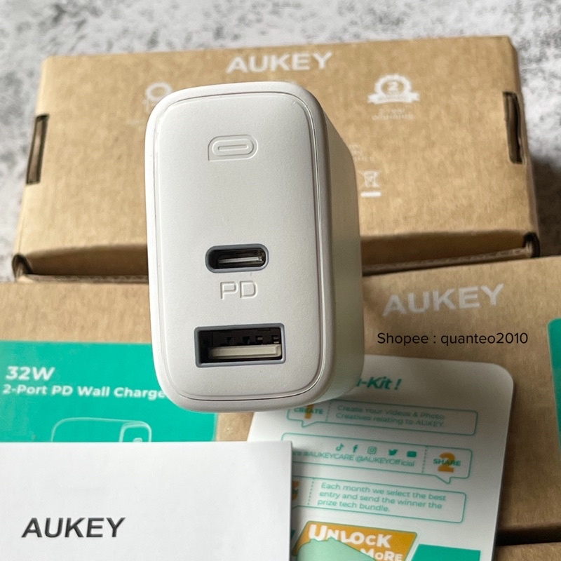 Củ Sạc Aukey PA-F3S 32W/Aukey PA-D3 60W 1A1C