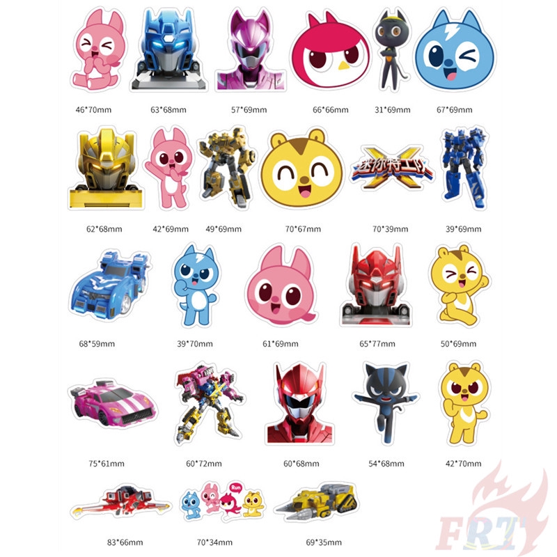 Set 50 nhãn dán họa tiết Mini Force hợp thời trang DIY
