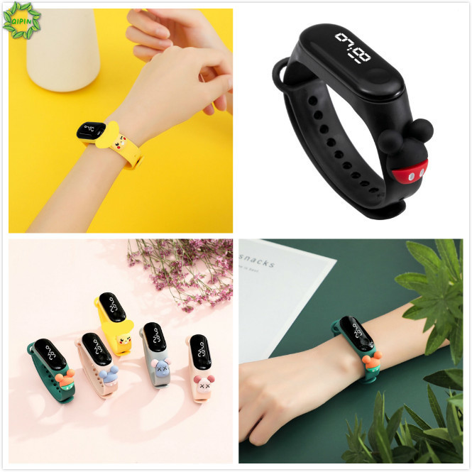 Đồng hồ LED Qipin hình nhân vật hoạt hình dễ thương phong cách Hàn Quốc cho học sinh | BigBuy360 - bigbuy360.vn