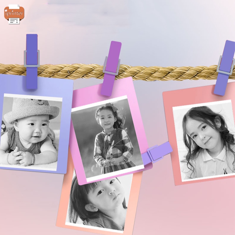 ✨Kho Sẵn Sàng✨Máy In Nhãn Mini Bỏ Túi In Hình Chú Mèo Dễ Thương