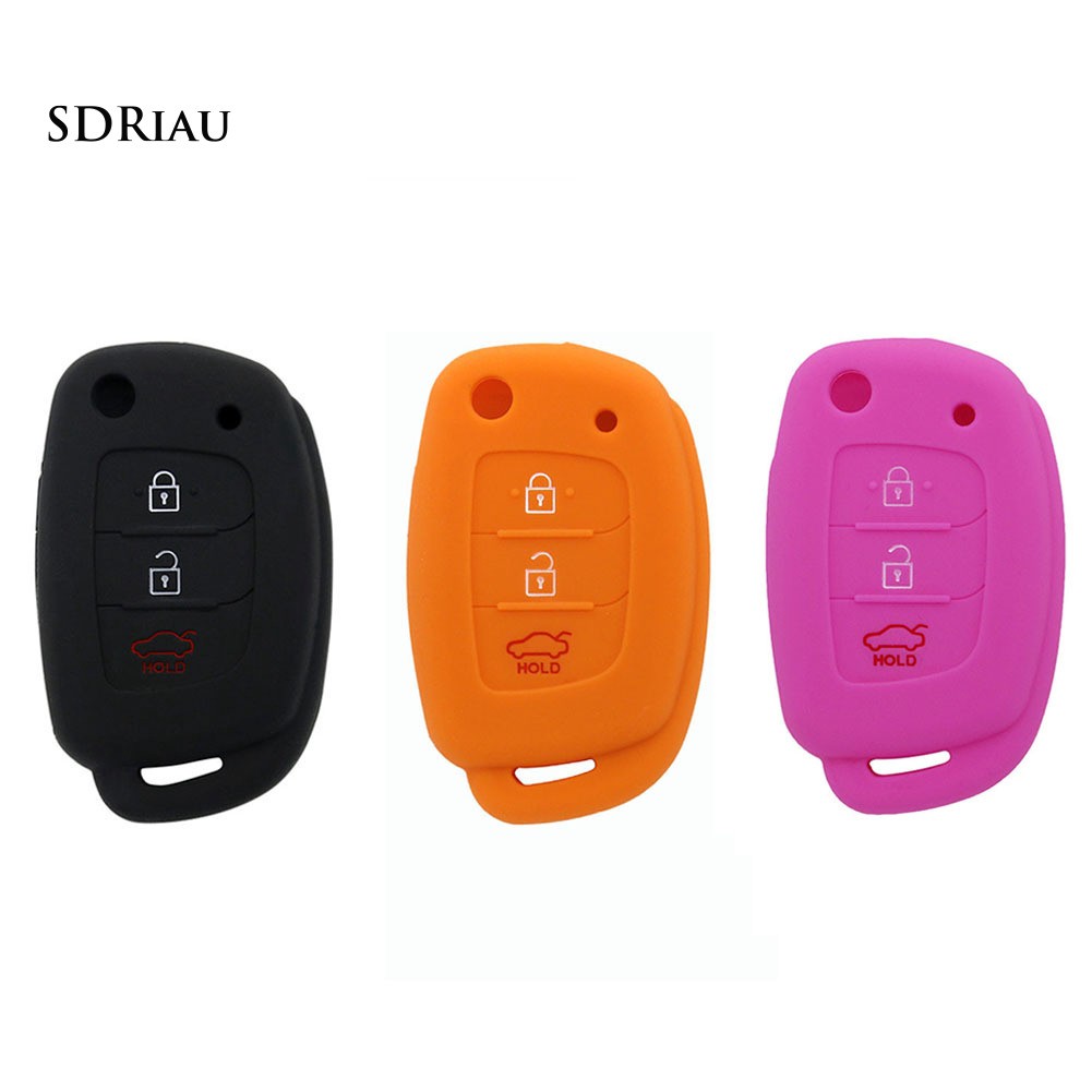 Vỏ silicone 3 nút bảo vệ chìa khóa xe ô tô Hyundai