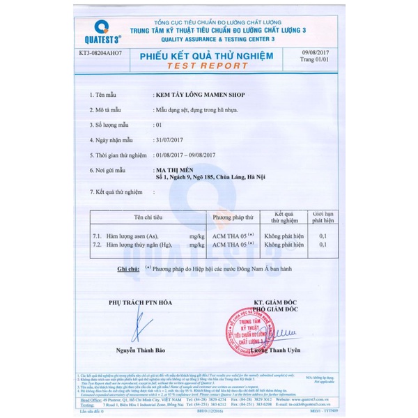 Kem triệt râu lông vĩnh viễn Mamen shop