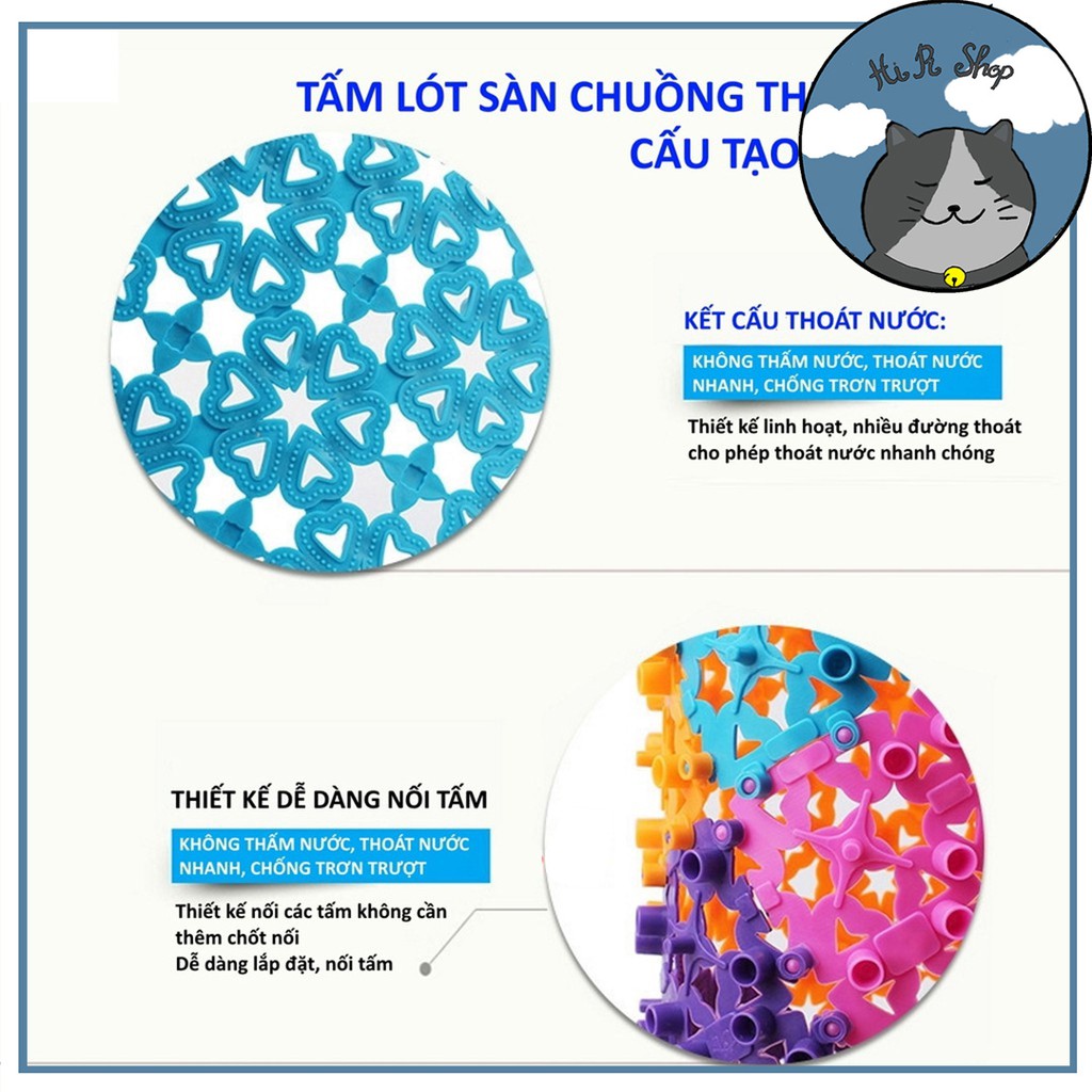 Tấm Lót Sàn Dành Thú Cưng Bằng Nhựa PVC Nhiều Màu Cỡ 20x30cm