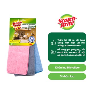 KHĂN LAU CHÉN BÁT ĐĨA MICROFIBER SCOTCH-BRITE 3M 2980