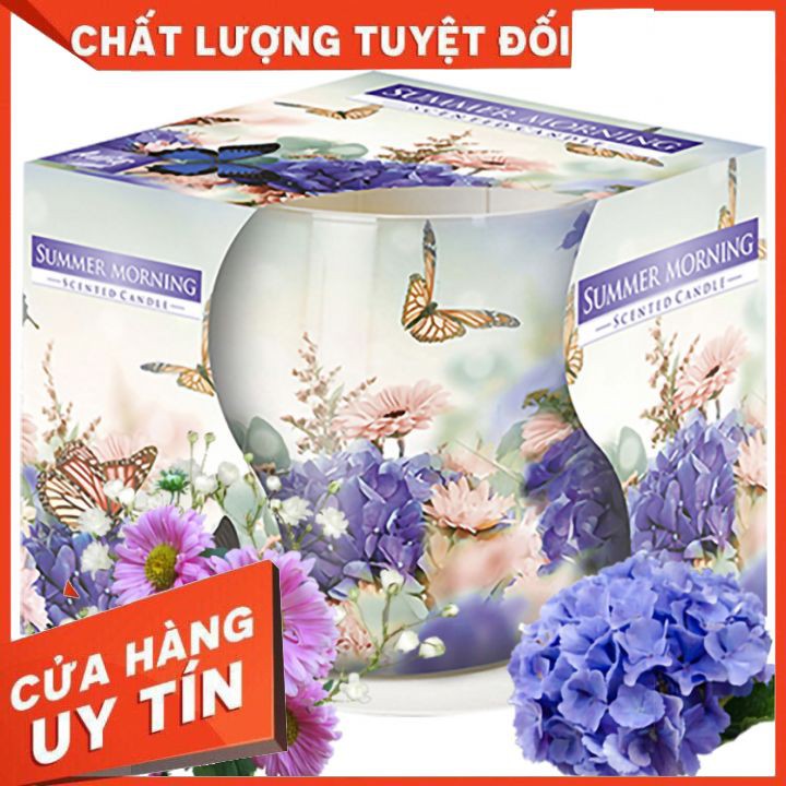 Ly nến thơm tinh dầu Bispol Summer Morning 100g HOA CẨM TÚ CẦU