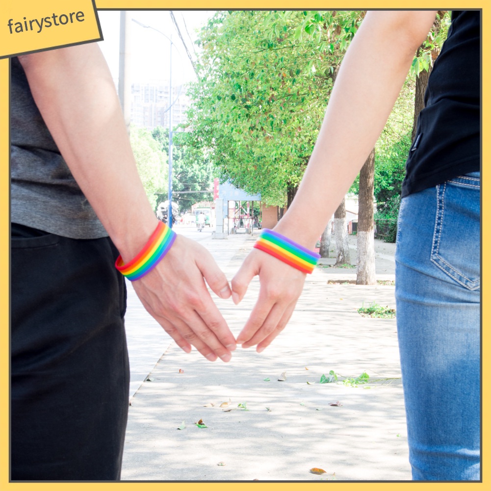 Vòng Tay Fmen 's Rainbow Band Silicone Cho Nam Và Nữ