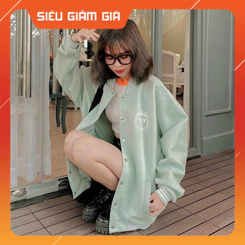 Áo Koác Bomber nỉ TÓC XOĂN form rộng Unisex AKN7 Guvia