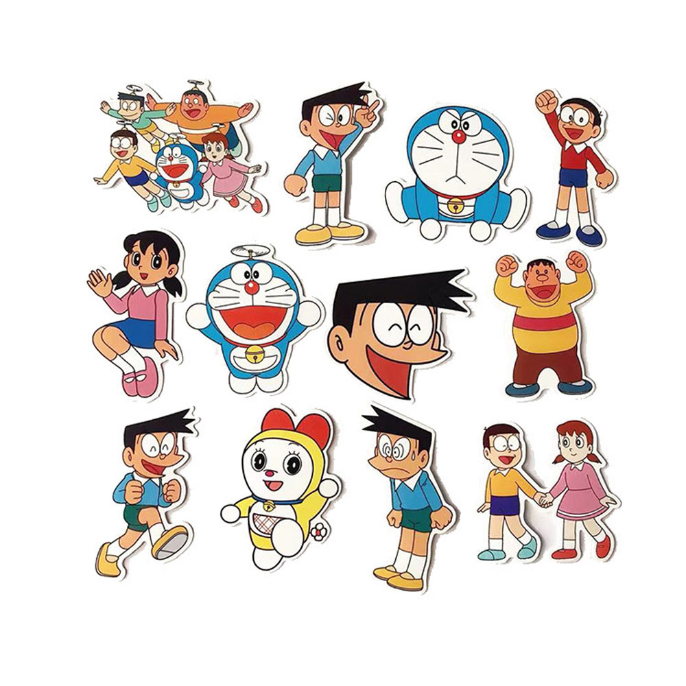 Bộ 60 Nhãn Dán Hoạt Hình Doraemon Dễ Thương