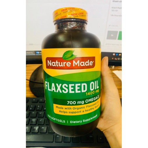 DATE T10.21 Viên Uống Dầu Hạt Lanh Nature Made Flaxseed Oil 300 Viên - Mỹ