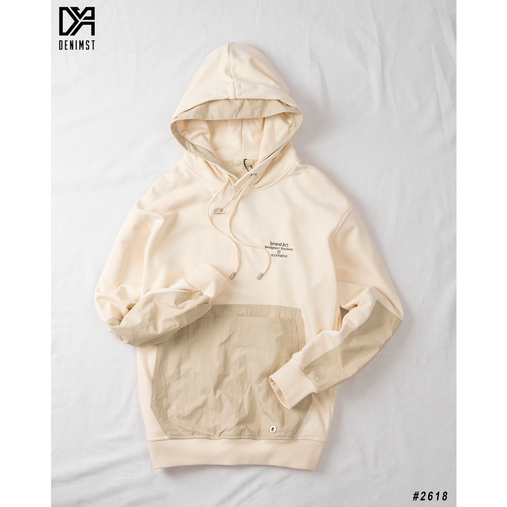 Áo Hoodie Nam Cao Cấp DENIMST 2618 Chất Liệu Nỉ Da Cá, Dáng Suông