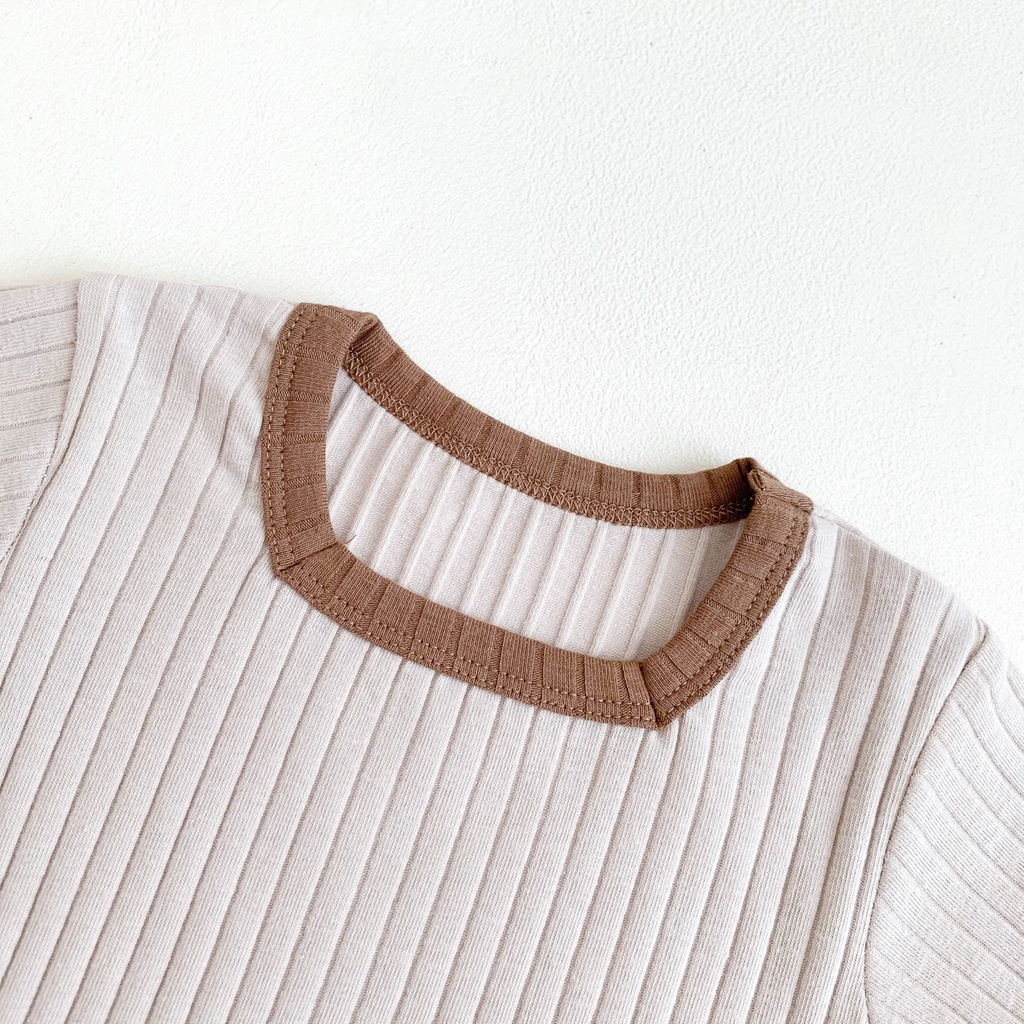 Bộ Áo Liền Quần Tay Ngắn Chất Liệu Cotton Mềm Thoáng Khí Cho Bé Sơ Sinh