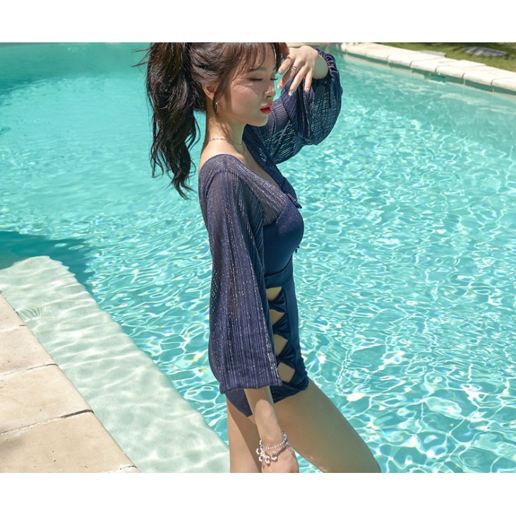 Đồ bơi nữ kín đáo QUEEN BIKINI Bikini liền thân tím Quảng châu BIK007 | BigBuy360 - bigbuy360.vn