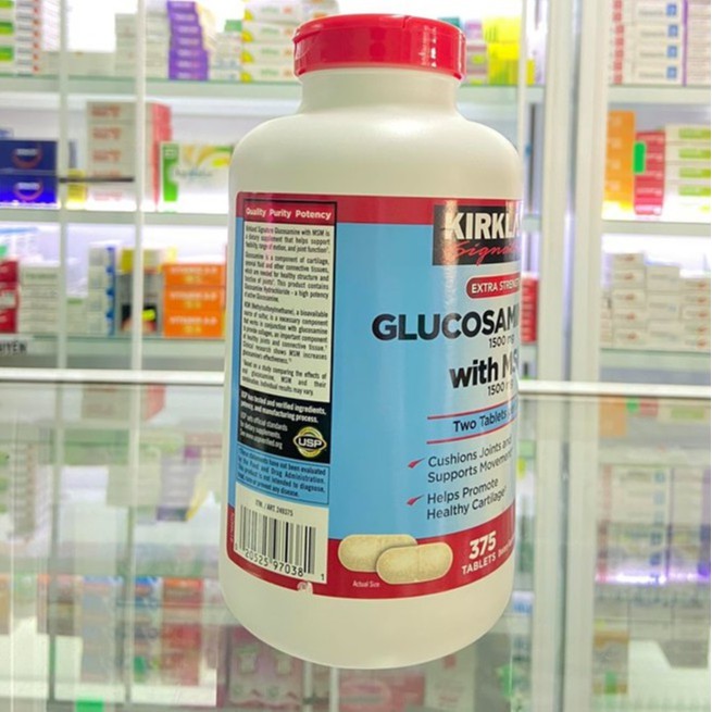 Glucosamine HCL 1500mg Kirkland With MSM 1500mg Hộp 375 Viên - Hỗ Trợ Xương Khớp
