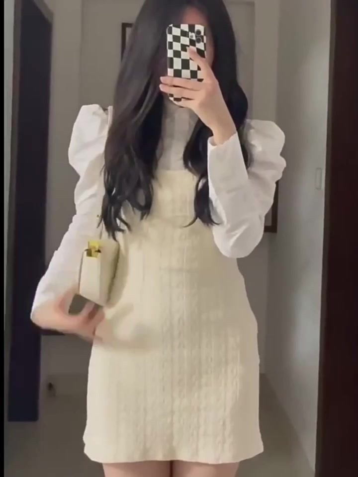 DIDIKA Set áo sơ mi và đầm hai dây ôm eo quyến rũ thời trang mùa thu cho nữ | BigBuy360 - bigbuy360.vn