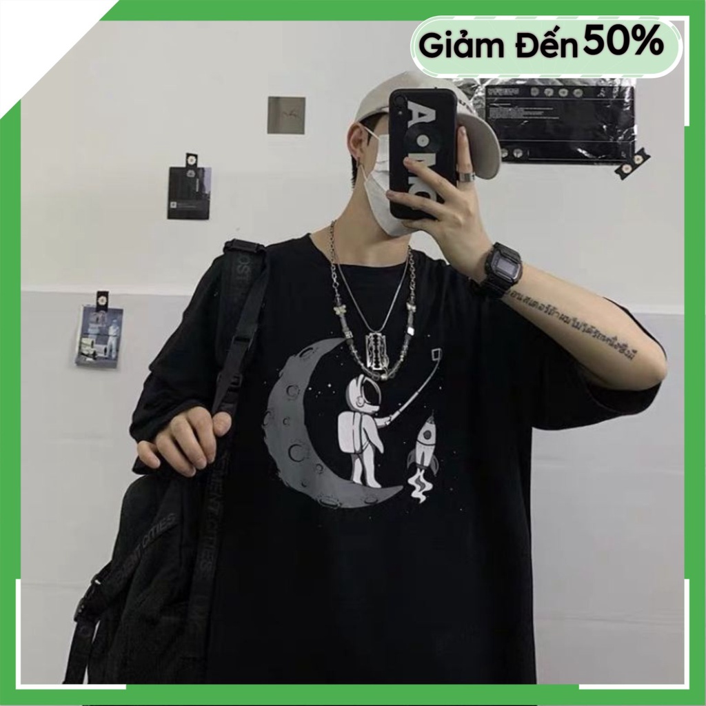 Áo phông nam nữ - Áo thun nam nữ unisex tay lỡ form rộng chất 100% COTTON in hình mèo máy | BigBuy360 - bigbuy360.vn