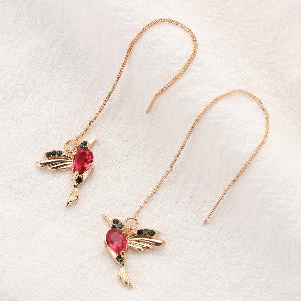 ROSE Khuyên Tai Hình Chim Ruồi Thời Trang