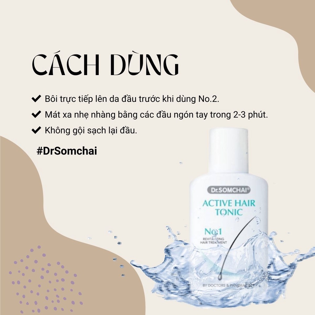 Lotion phục hồi tóc DR. SOMCHAI ACTIVE HAIR TONIC NO.1 tăng cường chân tóc tẩy tế bào