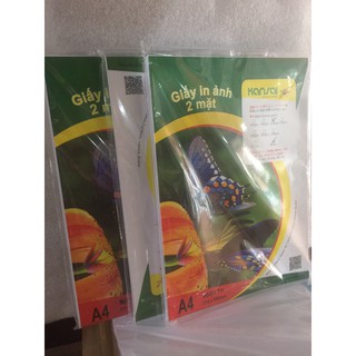 Combo 5 tập-10 tập giấy in ảnh kansai 2 mặt khổ a4 định lượng 160gsm