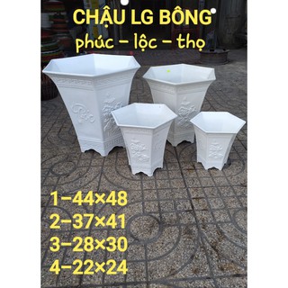 Chậu nhựa lục giác bông