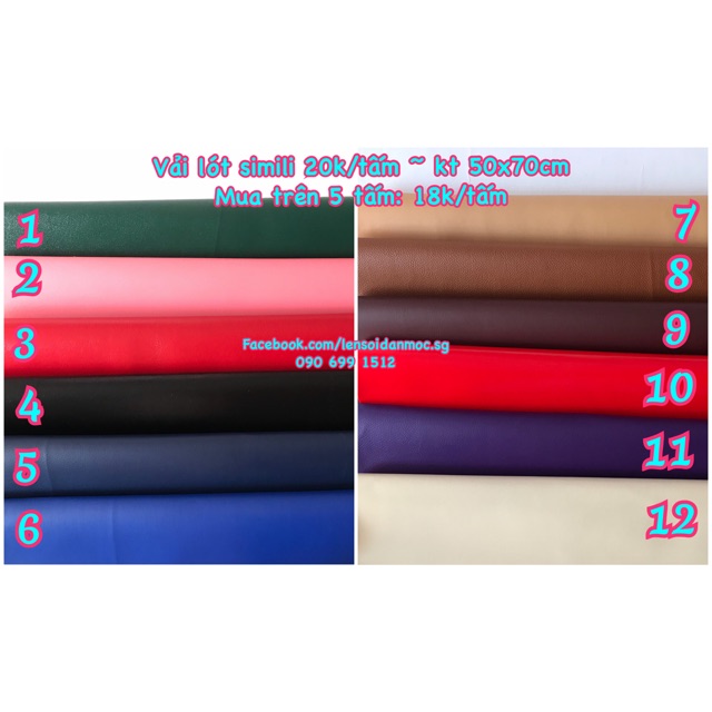 [Mã FASHIONT4WA2 giảm 10K đơn 50K] PK túi: Vải lót simili kt 50x70cm