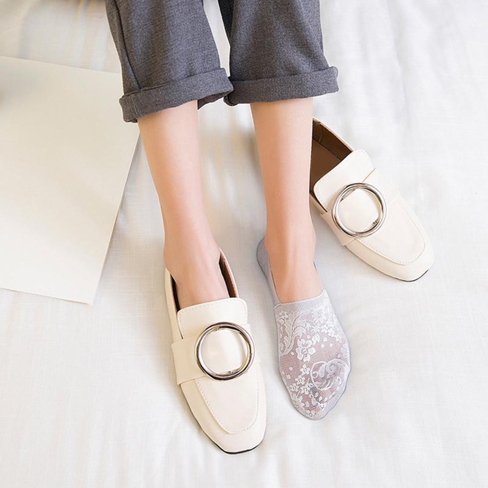 Vớ Ren Ngắn Màu Sắc Nhã Nhặn Cho Nữ