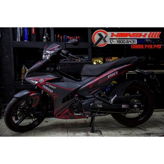 Tem xe exciter 150 mẫu chỉ đỏ đen
