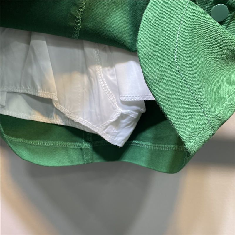 Jiashucheng Chân Váy Ngắn Lưng Cao Màu Trơn Cài Nút Thời Trang Mùa Hè Hàng Mới Đơn Giản Dễ Phối Đồ Dành Cho Bạn Nữ