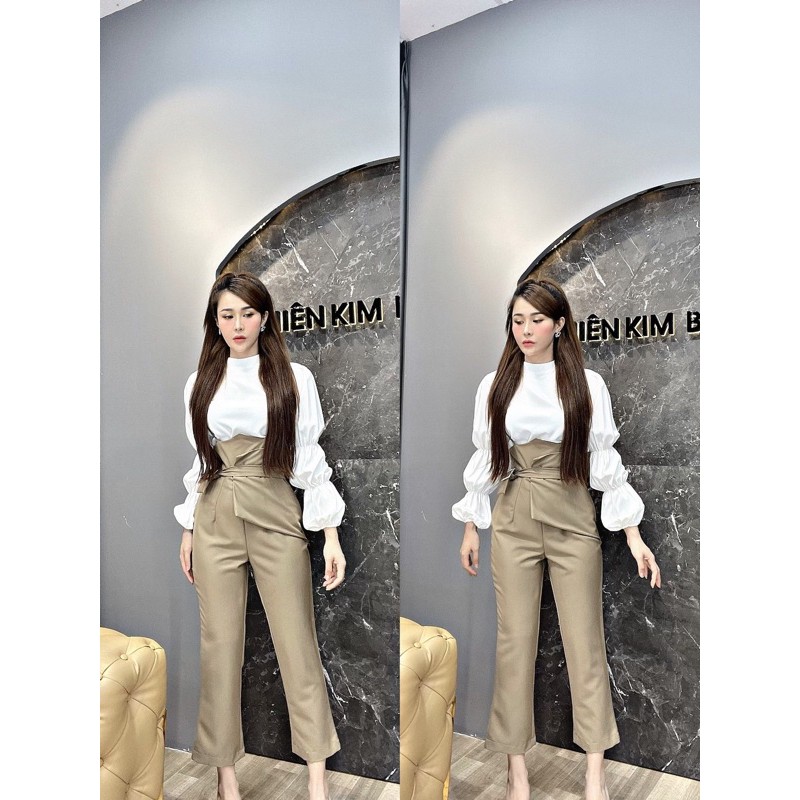 Set Áo + Quần Yếm Cách Điệu Công sở, Đi Tiệc...