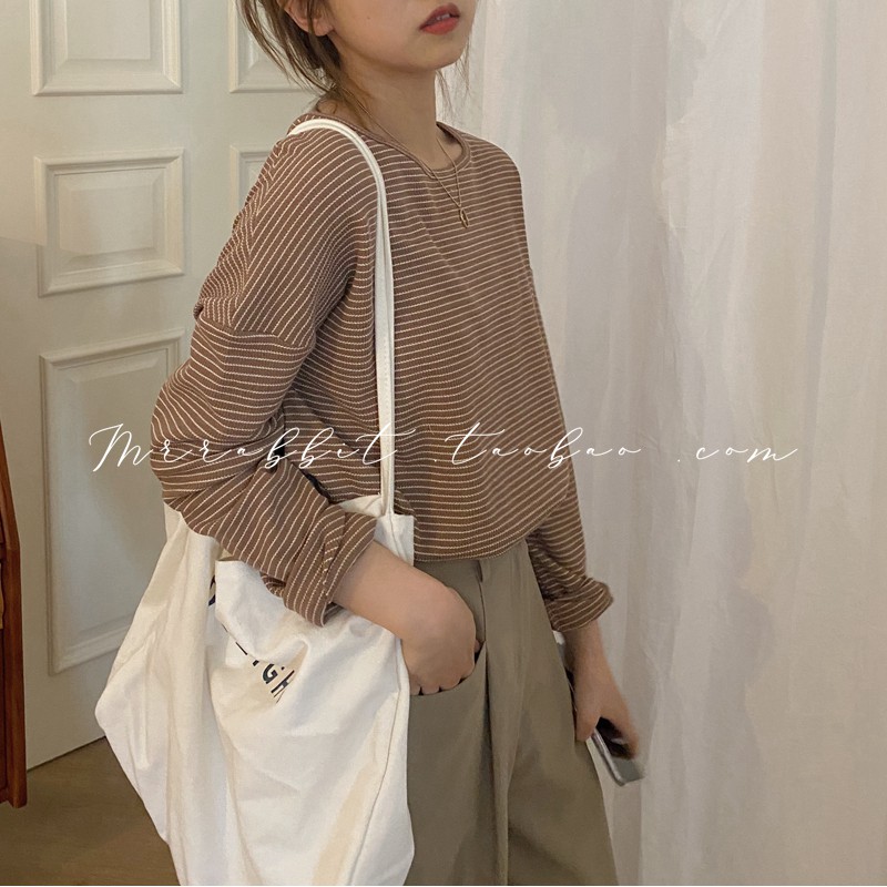 [Mã WAINCU20 hoàn 20% xu đơn 99k] 🚛[FREESHIP] Áo len kẻ dài tay vintage Ulzzang (hàng QC) - Ảnh thật | BigBuy360 - bigbuy360.vn