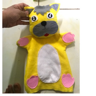 Rối bàn tay mèo con HandMade ( bằng nỉ mềm)