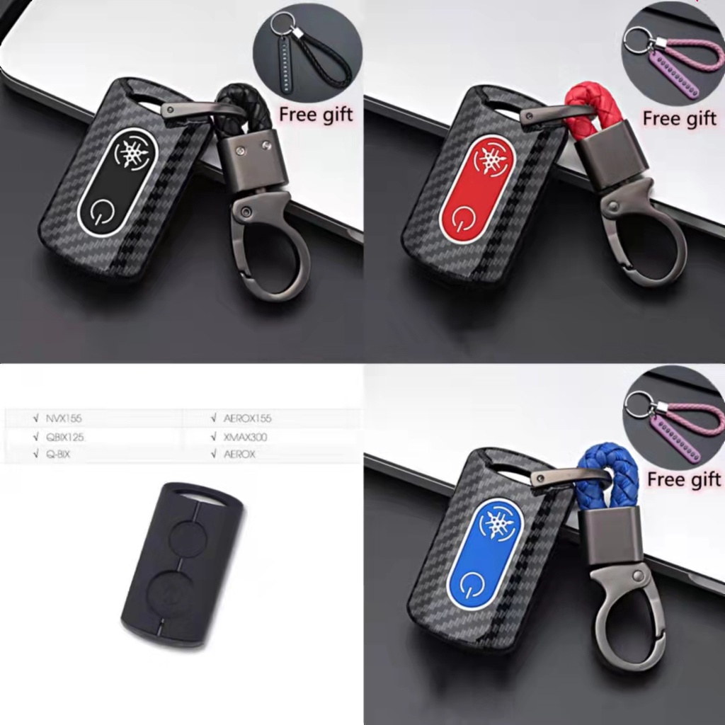 Ốp Chìa Khóa Bằng Sợi Carbon Cao Cấp Cho Xe Yamaha laser 155 ex 155 NVX Y16 AEROX XMAX NVX 155NVX Janus Nozza Grande FreeGo Latte 155