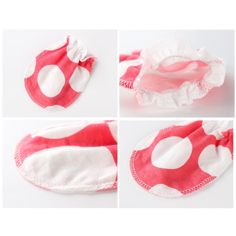 Bộ Mũ Beanie Và Găng Tay Màu Trơn Dễ Thương Bảo Vệ Mặt Chống Trầy Xước Cho Bé
