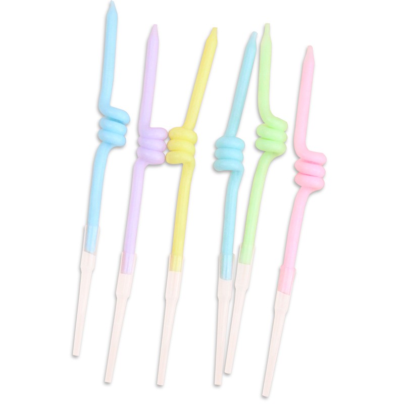 Nến xoắn kiểu màu pastel dễ thương