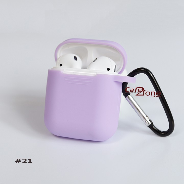 Bao silicon bảo vệ Airpods, Airpods 2, túi đựng airpod, airpod 2 kèm móc khóa