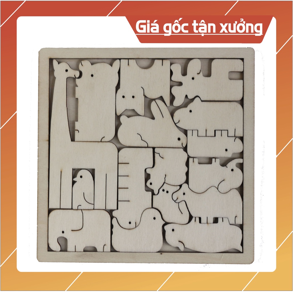 Puzzle Bộ ghép hình bằng Gỗ chủ đề sở thú- Giải đố Đồ chơi bằng gỗ